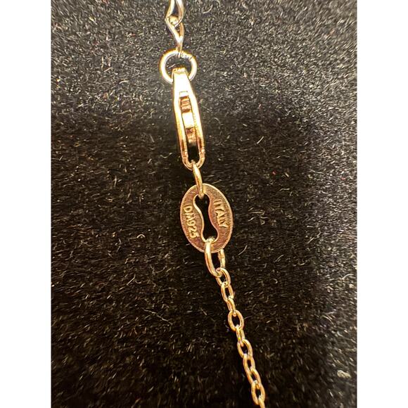 Women's .5ct Moissanite 925 Sterling Silver Anchor Necklace - Picture 6 of 7